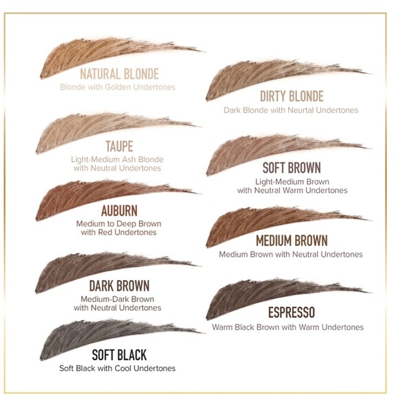 Too Faced medium‎ brown Brush-On Hair Fluffy Eyebrow Gel new - Picture 4 of 7